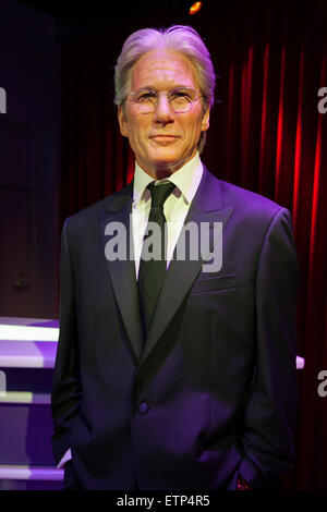 Odaiba, Tokyo. 15th June, 2015. A wax figure of Richard Gere, American actor on display at the Madame Tussauds Tokyo wax museum in Odaiba, Tokyo, June 15, 2015. The world famous British wax museum ''Madame Tussauds'' opened its 14th permanent branch in Tokyo in 2013 and exhibits international and local celebrities, sports players and politicians. New additions to the collection include wax figures of the Japanese figure skater Yuzuru Hanyu and the actor Benedict Cumberbatch. The wax figure of Benedict Cumberbatch will be exhibited until June 30th. © Rodrigo Reyes Marin/AFLO/Alamy Live News Stock Photo