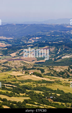 europe, italy, tuscany, castell'azzara, view from castell'azzara Stock Photo