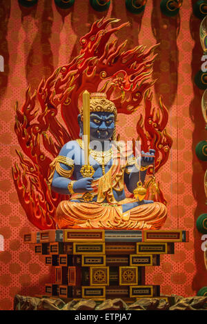 The Lord Buddha in Chinese Buddha Tooth Relic Temple in Chinatown of Singapore Stock Photo