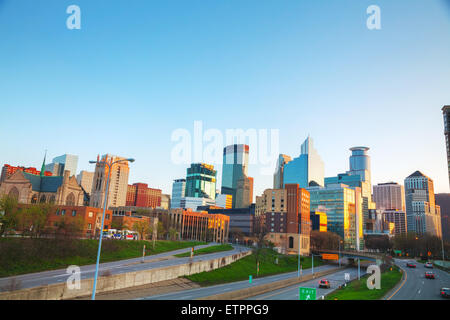 Downtown Minneapolis, Minnesota in the morning Stock Photo