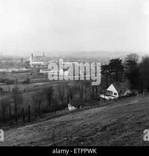 View of Barnstaple, North Devon. 9th January 1966. Stock Photo