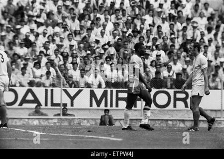 Brazil vs Czechoslovakia 1970 World Cup Group C. Brazil won 4-1 On the eve of Brazil's opening match in the 1970 World Cup expectations weren't as high as one might think in retrospect.  The then two-fold World Champions had left a poor impression in the Stock Photo