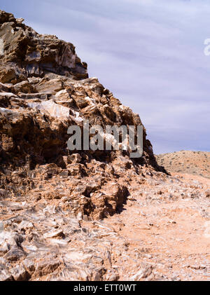 Close-up image of selenite crystals (gypsum, calcium sulfate) at Glass Mountain, Hartnett Draw, Capitol Reef National Park, Utah Stock Photo