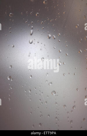 Water drops on glass background Stock Photo