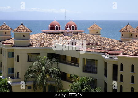 Building with domes, part of Velas Vallarta resort, Puerto Vallarta, Mexico Stock Photo