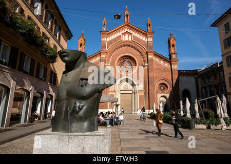 Milan, Brera, Santa Maria Del Carmine church Stock Photo