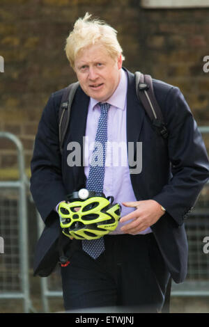 Downing Street, London, UK. 16th June, 2015. Mayor of London Boris Johnson arrives at 10 Downing Street for the weekly cabinet meeting. Credit:  Paul Davey/Alamy Live News Stock Photo