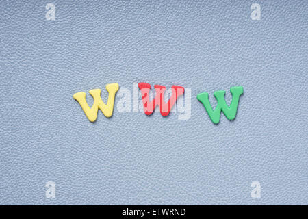 www in colorful letters Stock Photo