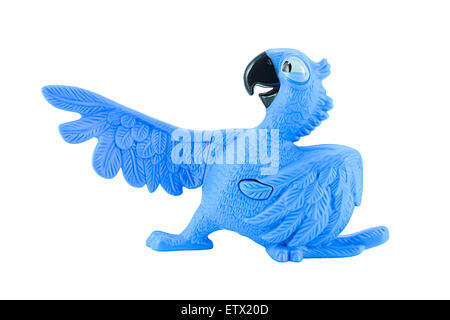 Bangkok,Thailand - February 24, 2015: Blu the  blue macaws toy character form RIO animation film. Stock Photo