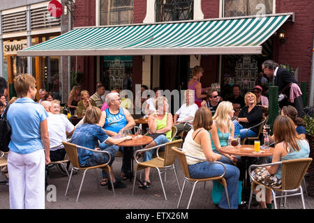 NLD, Netherlands, city of Zutphen, cafe at the city  center.  NLD, Niederlande, Zutphen, Cafe in der Innenstadt. Stock Photo