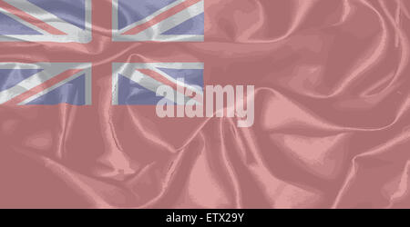 The Union Jack naval flag known as the red duster Stock Photo