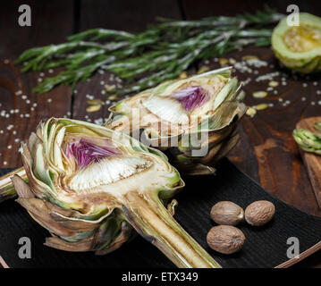 artochoke and aspargus Stock Photo