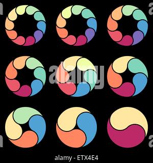 Vector circles for infographic. Template for cycling diagram, graph, presentation and round chart. Stock Vector