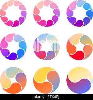 Vector circles for infographic. Template for cycling diagram, graph, presentation and round chart. Stock Vector