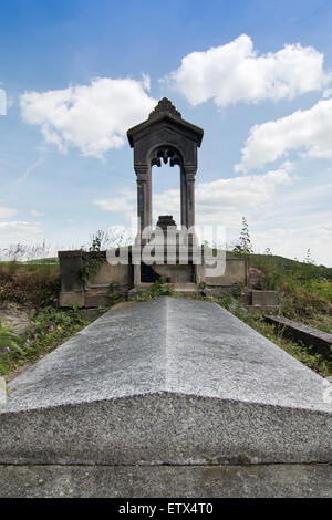 old grave at an abandoned graveyard Stock Photo