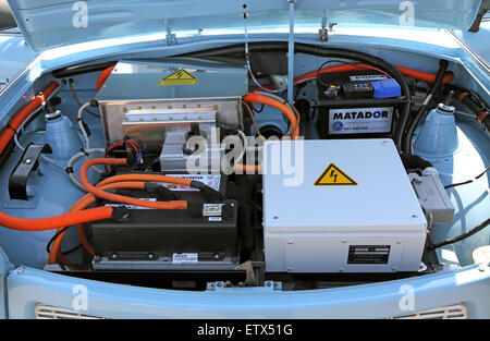 List, Germany, electric motor in a Trabant 601 Stock Photo