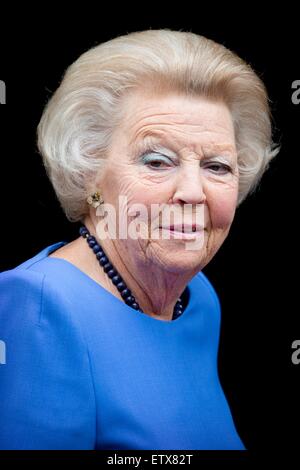 Amsterdam, The Netherlands. 16th June, 2015. Princess Beatrix of The Netherlands attends the award ceremony of the Zilveren Anjers of the Prince Bernhard culture foundation at the Royal Palace in Amsterdam, The Netherlands, 16 June 2015. The Zilveren Anje Stock Photo