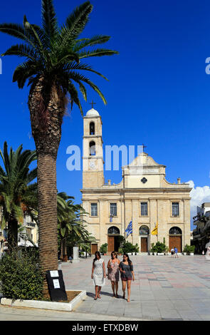 Chania, Greece, the Cathedral of the three martyrs in Crete Stock Photo