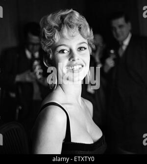 French film actress Brigitte Bardot. November 1956 Stock Photo