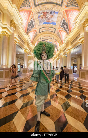 Ornate interior of  The Venetian Macao casino and hotel in Macau China Stock Photo