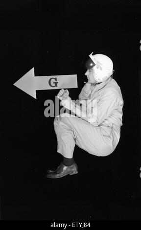 An image or scientific document exploring the effects of gravity on the human body, recorded on July 23, 1958. This study investigates the physical forces acting on the human body in relation to gravitational force. Stock Photo