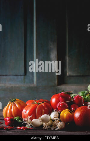 Colorful Tomatoes With Onion Stock Photo - Alamy