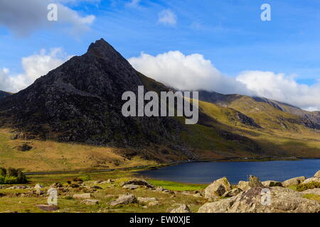 Tryfan in cloud shadow Stock Photo