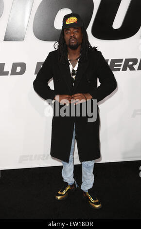 Celebrities attend premiere of 'Furious 7' at the TCL Chinese Theatre IMAX in Hollywood.  Featuring: Wale Where: Los Angeles, California, United States When: 02 Apr 2015 C Stock Photo