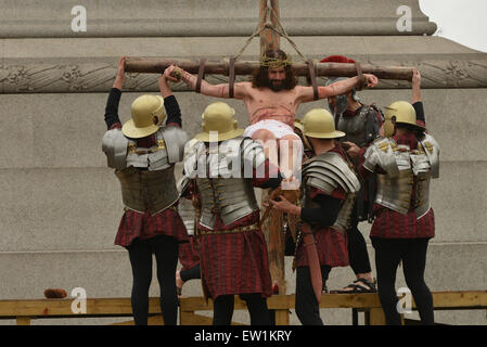 Wintershall Players reenact the crucifixion of Jesus Christ which has ...