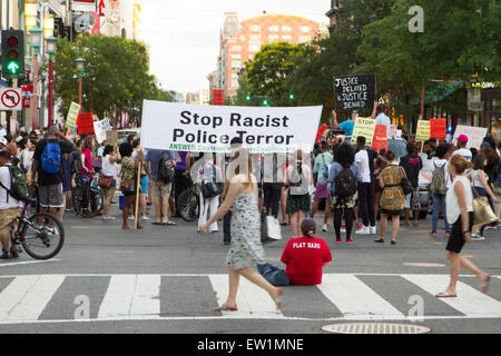 Dozens of protestors protest police violence in Washington D.C Stock ...