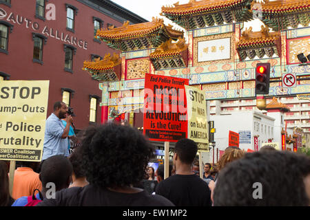 Dozens of protestors protest police violence in Washington D.C Stock ...