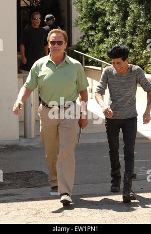 Arnold Schwarzenegger spotted out and about in Beverly Hills  Featuring: Arnold Schwarzenegger Where: Los Angeles, California, United States When: 04 Apr 2015 C Stock Photo