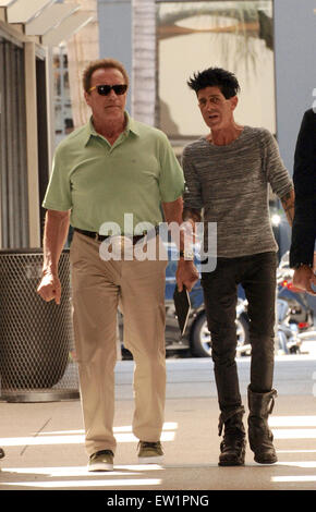 Arnold Schwarzenegger spotted out and about in Beverly Hills  Featuring: Arnold Schwarzenegger Where: Los Angeles, California, United States When: 04 Apr 2015 C Stock Photo