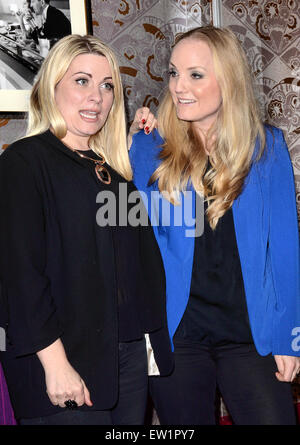 Louise Dearman and Kerry Ellis attend press launch to announce their concert together on 27th September 2015. Held at the Prince Edward Theatre, London  Featuring: Louise Dearman, Kerry Ellis Where: London, United Kingdom When: 04 Apr 2015 C Stock Photo