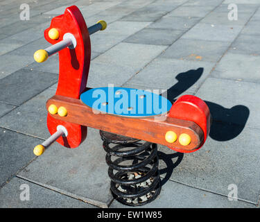 Rocking horse in a park, Buenos Aires Stock Photo