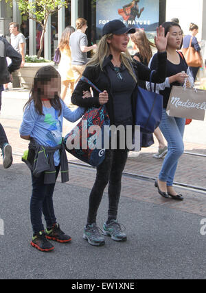 Actress Tess Broussard goes shopping at The Grove in Hollywood
