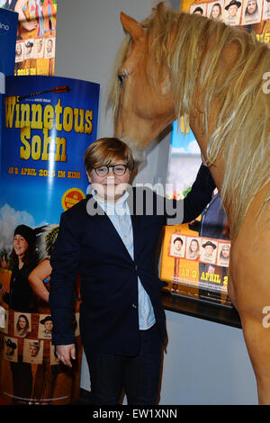 Premiere of the Movie tour Winnetou Son in Berlin  Featuring: Lorenzo Germeno Where: Berlin, Germany When: 04 Apr 2015 C Stock Photo