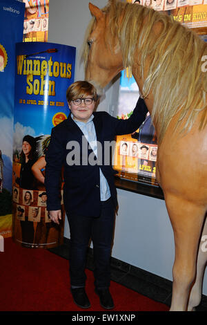 Premiere of the Movie tour Winnetou Son in Berlin  Featuring: Lorenzo Germeno Where: Berlin, Germany When: 04 Apr 2015 C Stock Photo