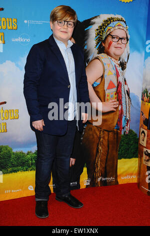 Premiere of the Movie tour Winnetou Son in Berlin  Featuring: Lorenzo Germeno Where: Berlin, Germany When: 04 Apr 2015 C Stock Photo