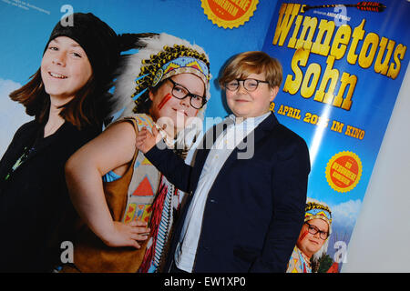 Premiere of the Movie tour Winnetou Son in Berlin  Featuring: Lorenzo Germeno Where: Berlin, Germany When: 04 Apr 2015 C Stock Photo