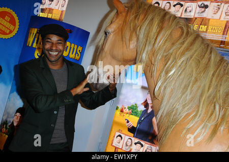 Premiere of the Movie tour Winnetou Son in Berlin  Featuring: Tyron Ricketts Where: Berlin, Germany When: 04 Apr 2015 C Stock Photo