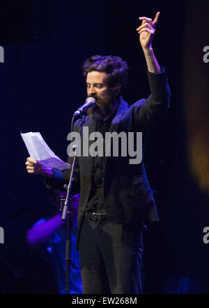 Celebration of the 60th anniversary of Allen Ginsberg's 'Howl' with music, words and funny people at The Ace Hotel Theater  Featuring: Devendra Barnhart Where: Los Angeles, California, United States When: 07 Apr 2015 C Stock Photo