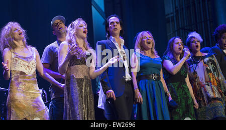 Celebration of the 60th anniversary of Allen Ginsberg's 'Howl' with music, words and funny people at The Ace Hotel Theater  Featuring: Group Where: Los Angeles, California, United States When: 07 Apr 2015 C Stock Photo