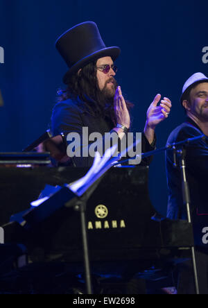 Celebration of the 60th anniversary of Allen Ginsberg's 'Howl' with music, words and funny people at The Ace Hotel Theater  Featuring: Damon Fox Where: Los Angeles, California, United States When: 07 Apr 2015 C Stock Photo