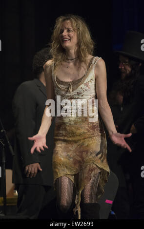 Celebration of the 60th anniversary of Allen Ginsberg's 'Howl' with music, words and funny people at The Ace Hotel Theater  Featuring: Lori Singer Where: Los Angeles, California, United States When: 07 Apr 2015 C Stock Photo