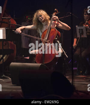 Celebration of the 60th anniversary of Allen Ginsberg's 'Howl' with music, words and funny people at The Ace Hotel Theater  Featuring: Lori Singer Where: Los Angeles, California, United States When: 07 Apr 2015 C Stock Photo