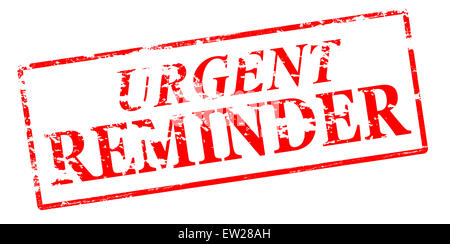 Rubber stamp with text urgent reminder inside, illustration Stock Photo