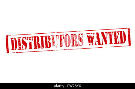 Rubber stamp with text distributors wanted inside, illustration Stock Photo