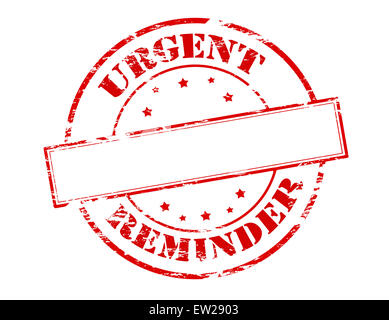 Rubber stamp with text urgent reminder inside, illustration Stock Photo