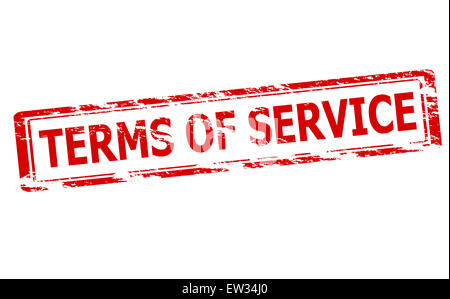 Rubber stamp with text terms of service inside, illustration Stock Photo